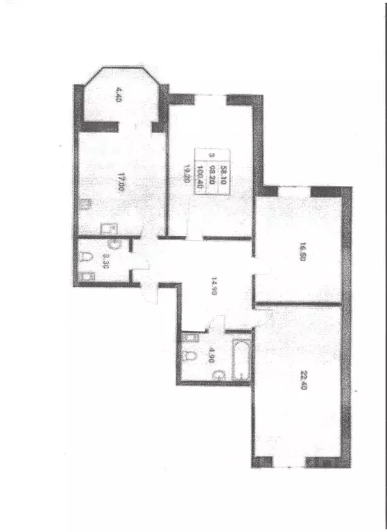 3-к кв. Санкт-Петербург ул. Дыбенко, 2 (98.0 м) - Фото 1