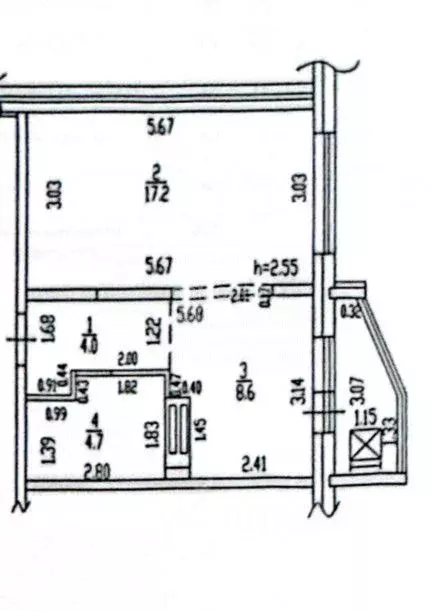 1-к кв. Алтайский край, Барнаул Взлетная ул., 103 (36.0 м) - Фото 2
