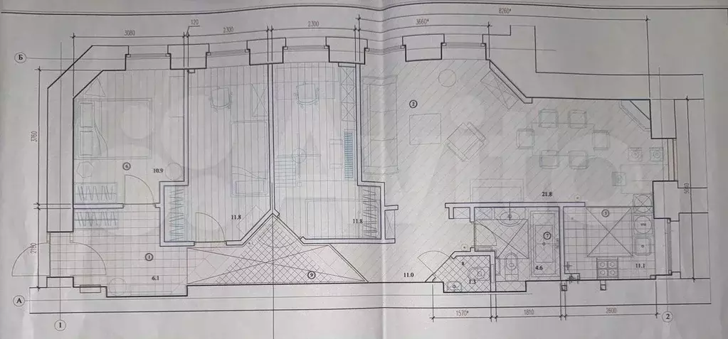3-к. квартира, 100 м, 4/5 эт. - Фото 0