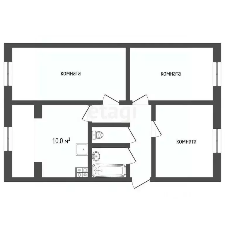 3-к кв. Ставропольский край, Пятигорск ул. Адмиральского (74.0 м) - Фото 1