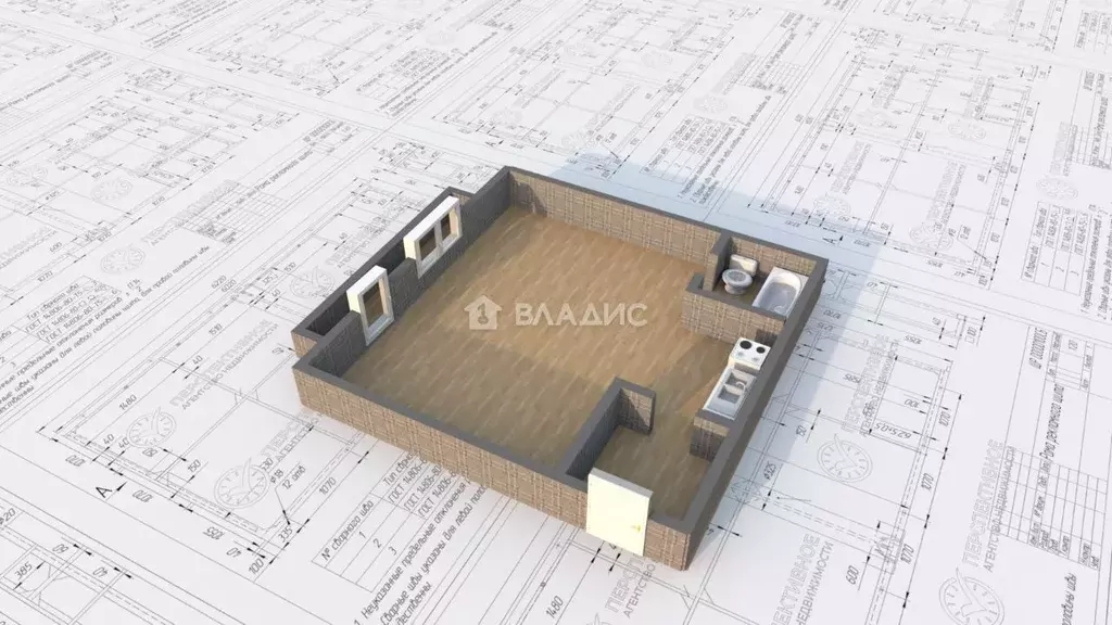 Студия Иркутская область, Ангарск 92/93 кв-л, 20 (25.7 м) - Фото 2