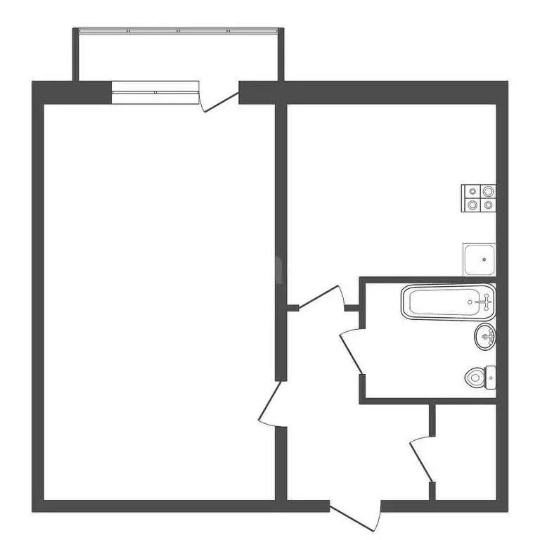 1-комнатная квартира: Ермолино, улица Русиново, 137 (34 м) - Фото 0