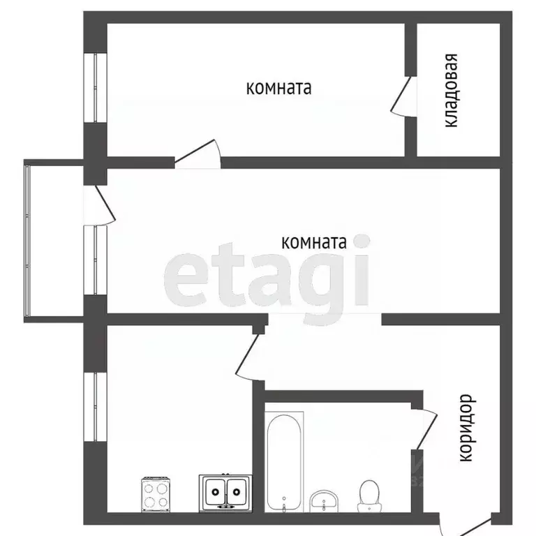 2-к кв. Московская область, Воскресенск Москворецкий мкр, ул. ... - Фото 1