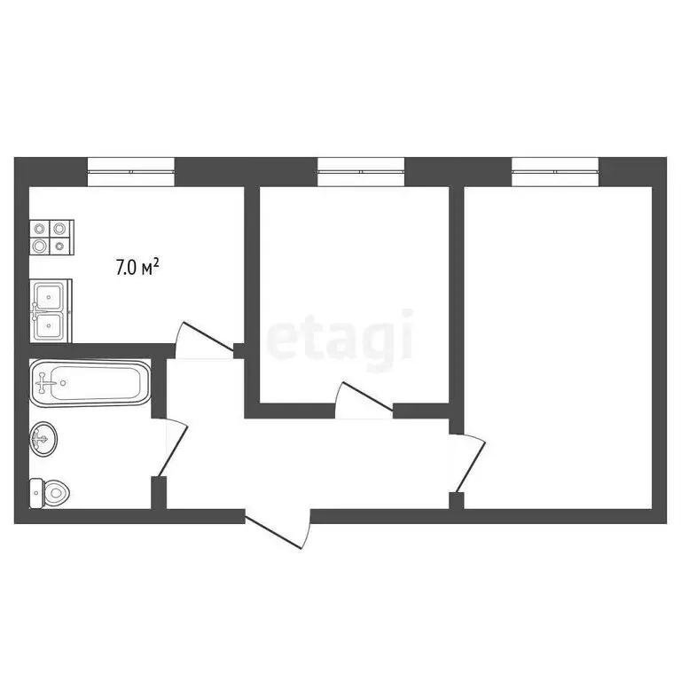 2-комнатная квартира: Серпухов, 2-я Московская улица, 23 (56.3 м) - Фото 1