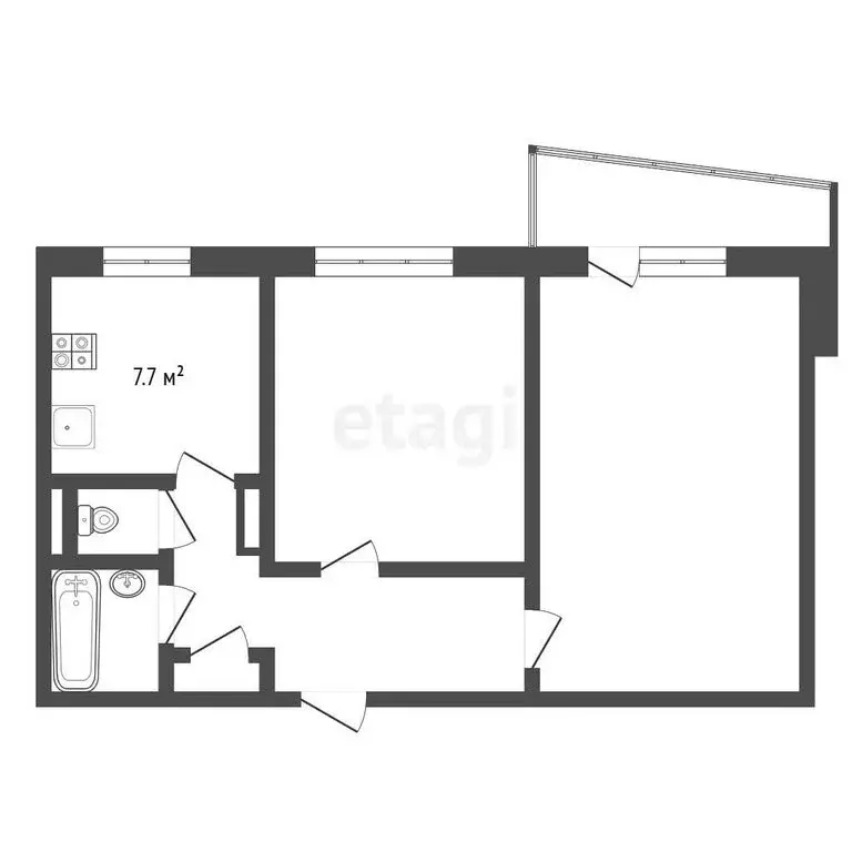 2-комнатная квартира: Омск, улица Лукашевича, 17 (52 м) - Фото 1