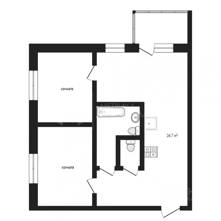 2-к кв. Тюменская область, Тюмень Профсоюзная ул., 63к1 (53.0 м) - Фото 2