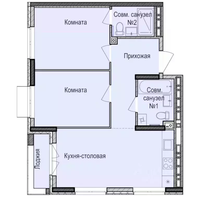2-к кв. Удмуртия, Ижевск Карлутский жилрайон, 3-й мкр,  (57.1 м) - Фото 0