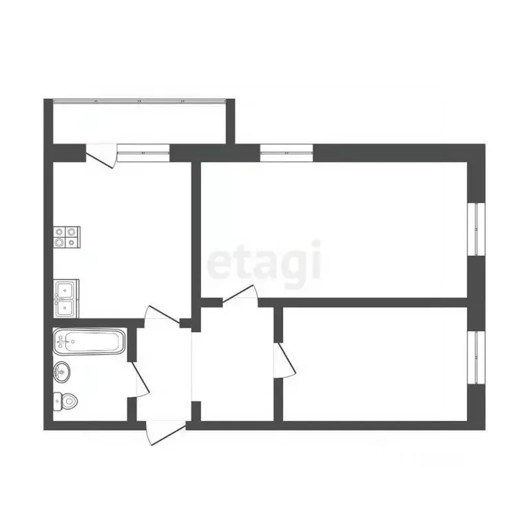 2-к кв. Тюменская область, Тюмень ул. Салтыкова-Щедрина, 58/2 (67.8 м) - Фото 2