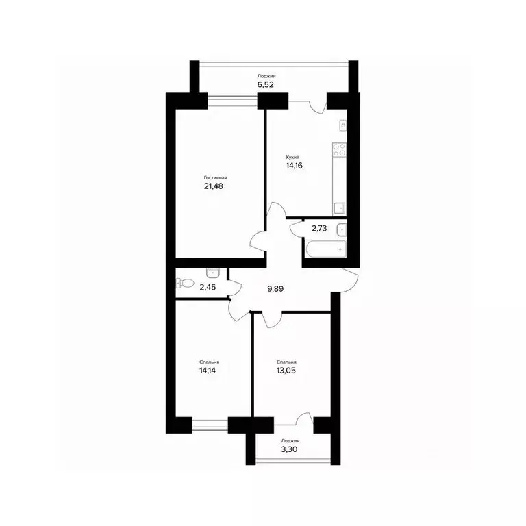 3-к кв. Ярославская область, Ярославль пос. Норское, Норские ... - Фото 1