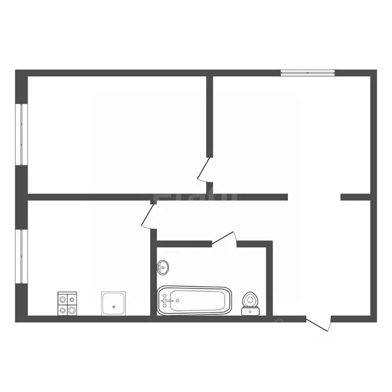 1-к кв. Тульская область, Тула Мясново мкр, ул. Кабакова, 73 (30.7 м) - Фото 2