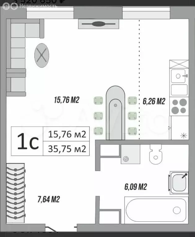 1-комнатная квартира: Оренбург, Яицкая улица, 11 (36.2 м) - Фото 0