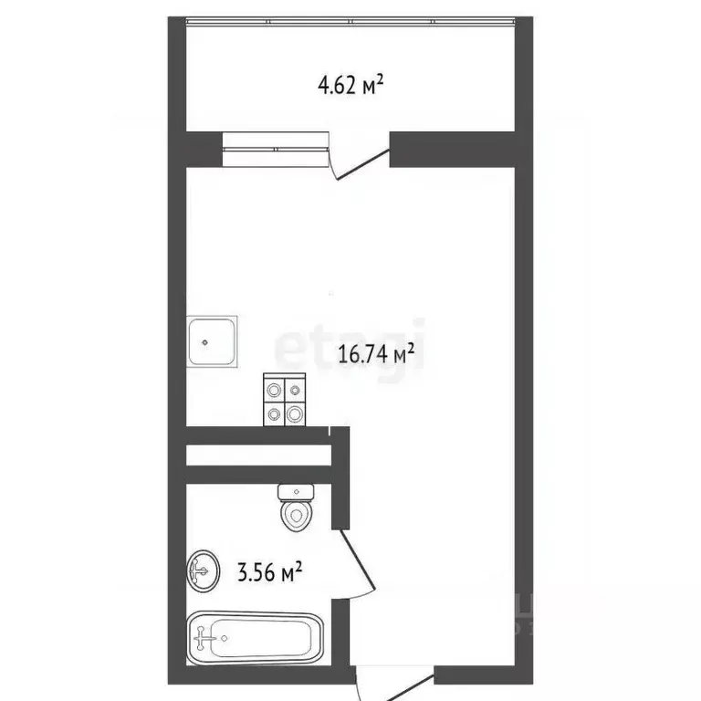 Студия Тюменская область, Тюменский муниципальный округ, д. Патрушева ... - Фото 2