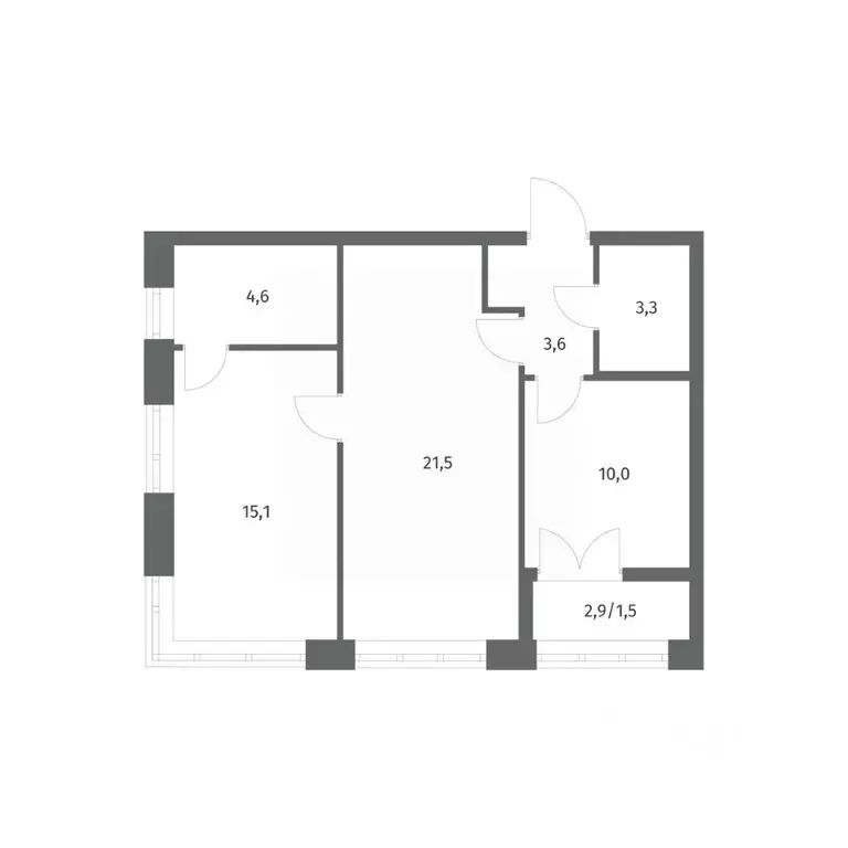 2-к кв. Ленинградская область, Ломоносовский район, Аннинское ... - Фото 1