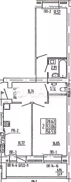 2-к кв. Марий Эл, Йошкар-Ола городской округ, с. Семеновка ул. ... - Фото 2