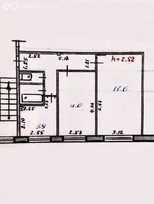 2-комнатная квартира: Саяногорск, микрорайон Ленинградский, 25Б (45.4 ... - Фото 2