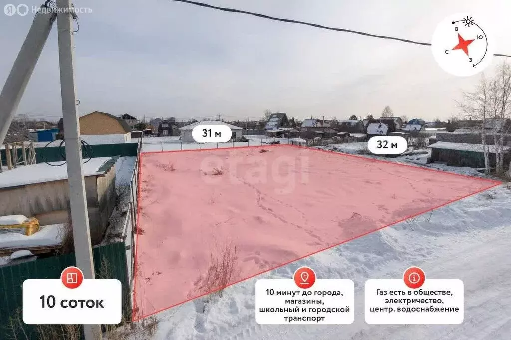 Участок в Тюмень, садовое товарищество Якорь, Маковая улица (10 м) - Фото 2