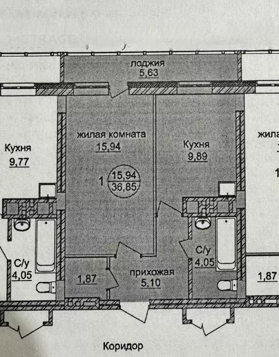 1-к кв. Новосибирская область, Новосибирск ул. Мясниковой, 6/3 (36.85 ... - Фото 1