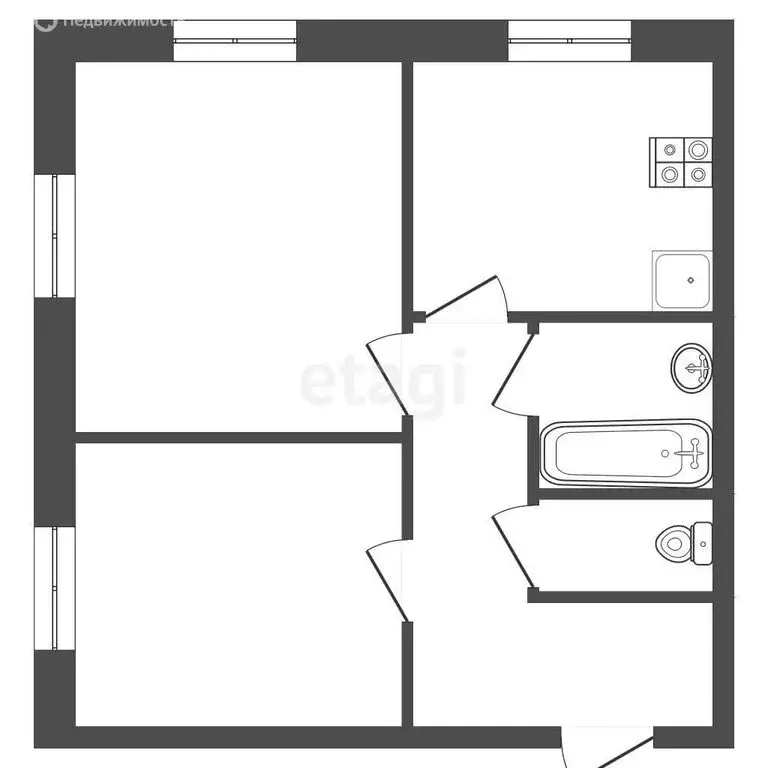 2-комнатная квартира: Самара, Молодогвардейская улица, 218 (55.5 м) - Фото 1