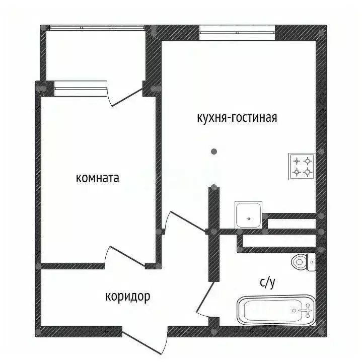 1-к кв. Башкортостан, Уфа ул. Степана Злобина, 2 (36.6 м) - Фото 1