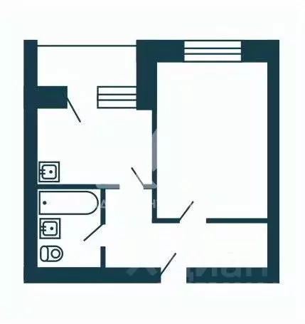 1-к кв. Новосибирская область, Бердск Лунная ул., 17 (29.0 м) - Фото 2