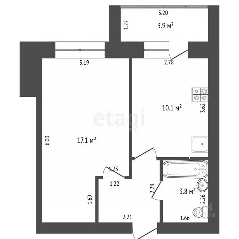 1-к кв. Московская область, Дмитров Сиреневая ул., 7 (35.2 м) - Фото 2