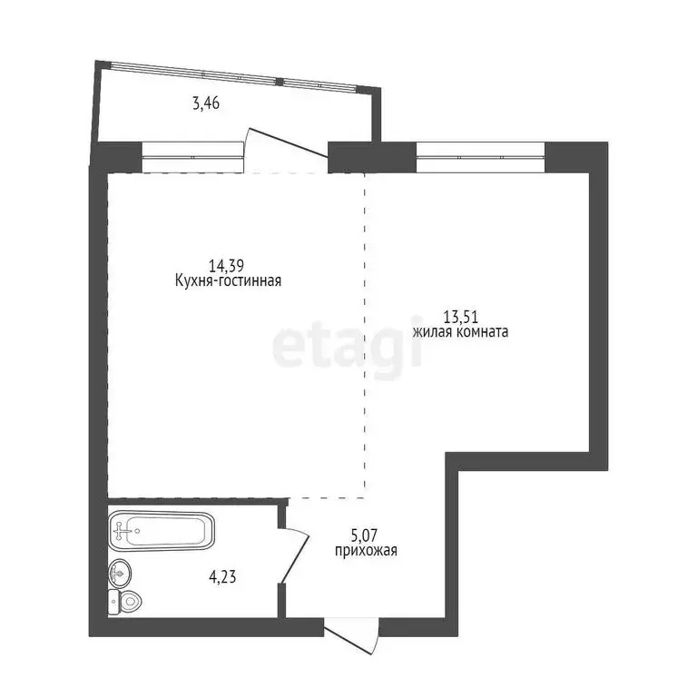 Квартира-студия: Новосибирск, улица Дуси Ковальчук, 248/1 (40.66 м) - Фото 0