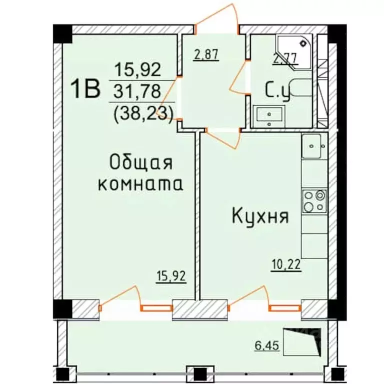 1-к кв. Дагестан, Дербент ул. Графа Воронцова, 80 (38.23 м) - Фото 0