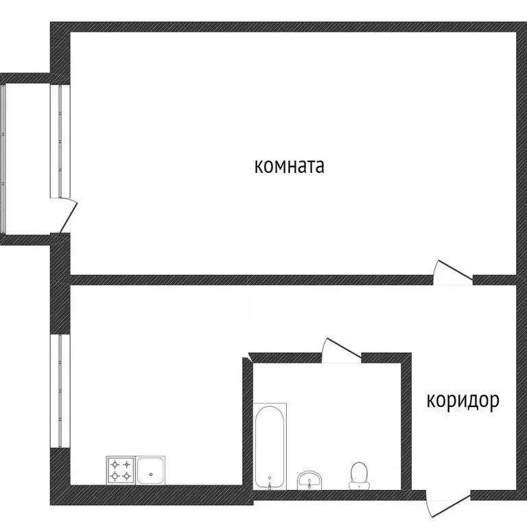 1-комнатная квартира: Кемерово, Инициативная улица, 24А (30.6 м) - Фото 0