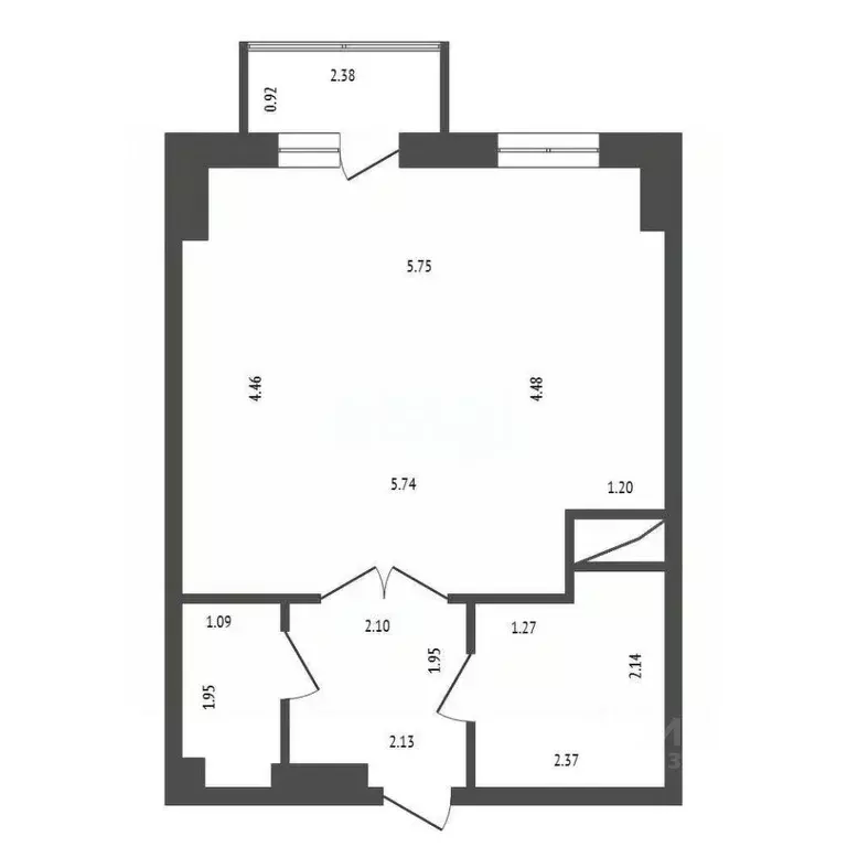 1-к кв. Красноярский край, Красноярск Судостроительная ул., 20 (35.7 ... - Фото 1