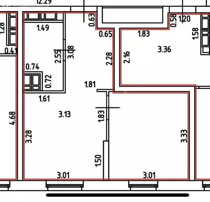 1-комнатная квартира: Тюмень, Харьковская улица, 76 (28.3 м) - Фото 0