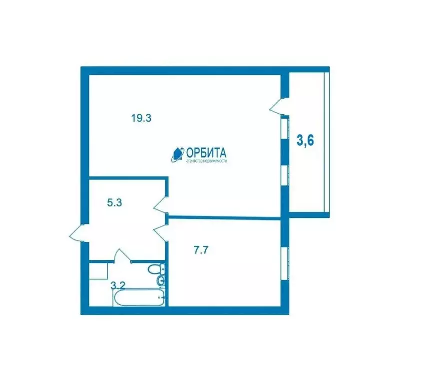 1-комнатная квартира: Тюмень, Транспортная улица, 36 (35.7 м) - Фото 1