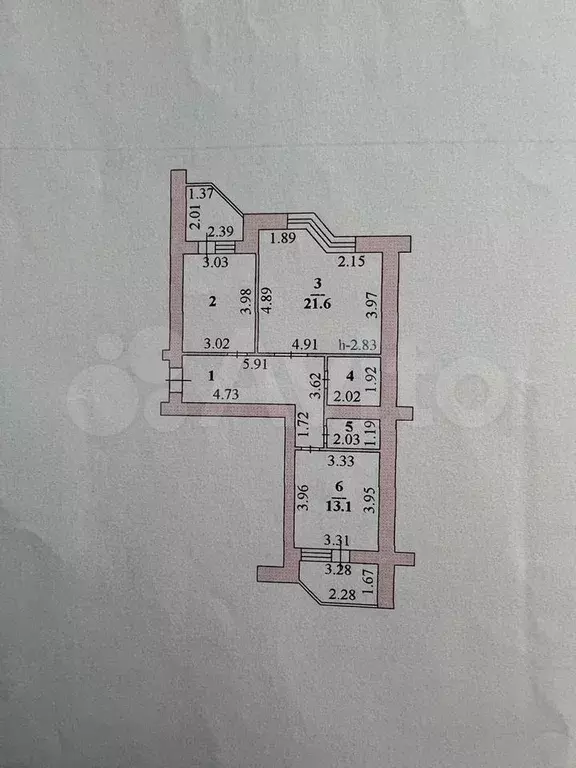 2-к. квартира, 75,5 м, 5/13 эт. - Фото 0