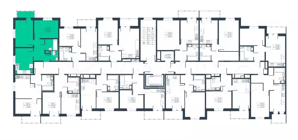 2-к. квартира, 45,8м, 6/8эт. - Фото 1