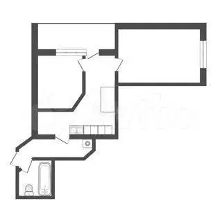 2-к. квартира, 45 м, 4/5 эт. - Фото 0