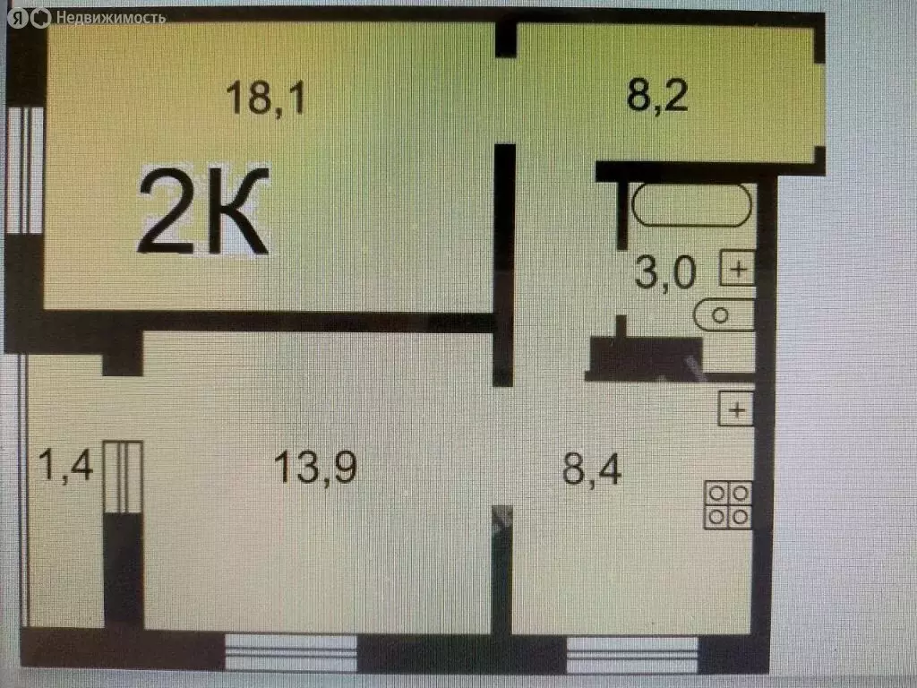 2-комнатная квартира: Нижний Новгород, Южный бульвар, 6 (51.6 м) - Фото 1