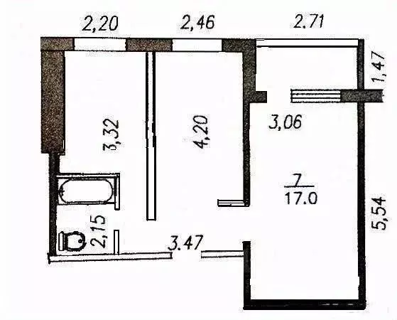 2-к кв. Кемеровская область, Новокузнецк ул. Тольятти, 17 (45.3 м) - Фото 2