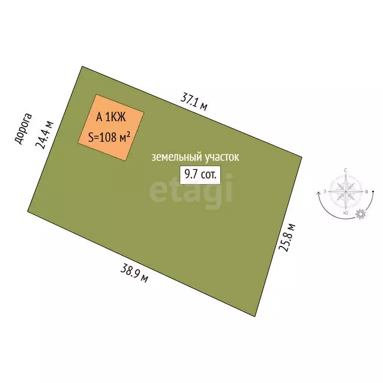 Дом в Тюмень, территория СОСН Русское Поле, Красивая улица (108 м) - Фото 1