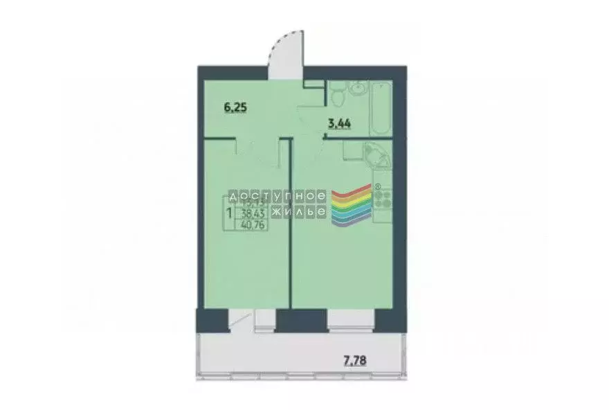 1-к кв. Красноярский край, Красноярск ул. Светлова, 12 (40.0 м) - Фото 2