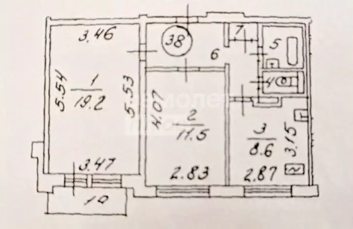 2-к кв. Липецкая область, Липецк ул. Катукова, 32А (50.0 м) - Фото 2