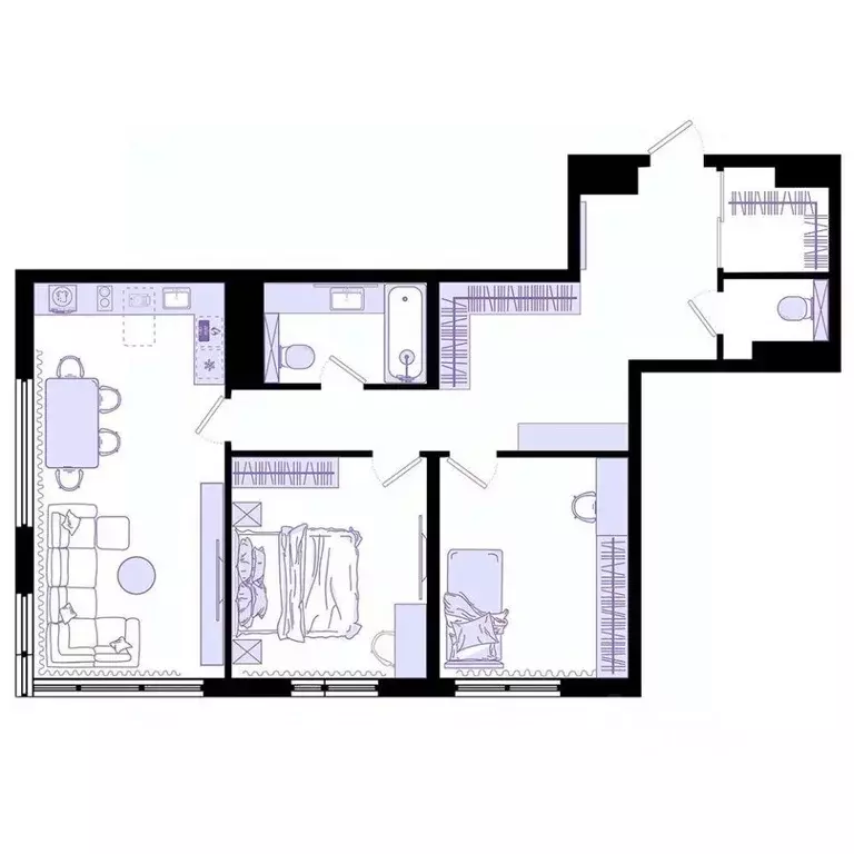 3-к кв. Приморский край, Владивосток Днепровская ул. (64.6 м) - Фото 2