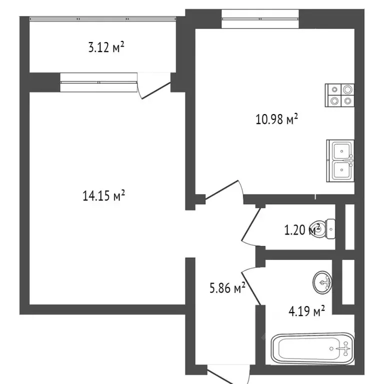 1-к кв. Московская область, Ивантеевка Пушкинский городской округ, ул. ... - Фото 2