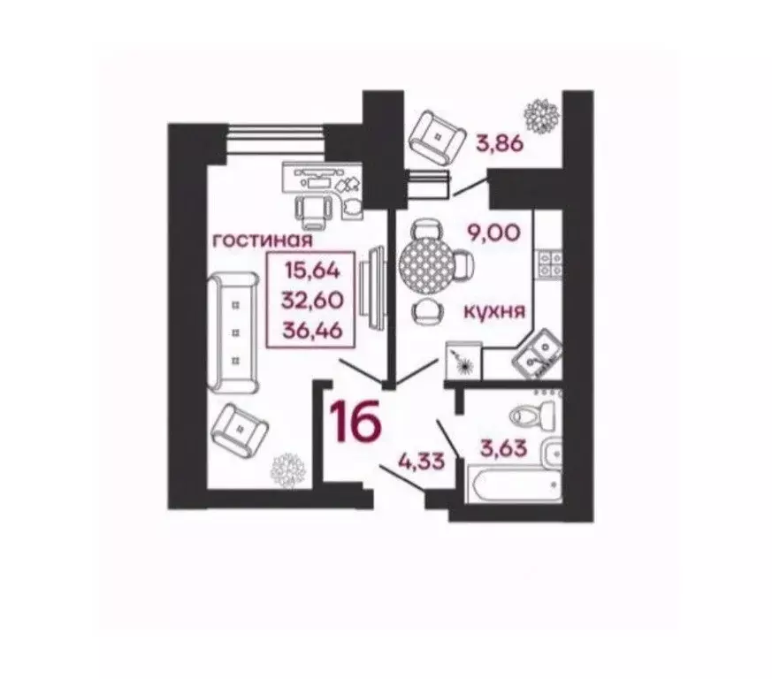 1-к кв. Пензенская область, Пензенский район, Засечный сельсовет, с. ... - Фото 1
