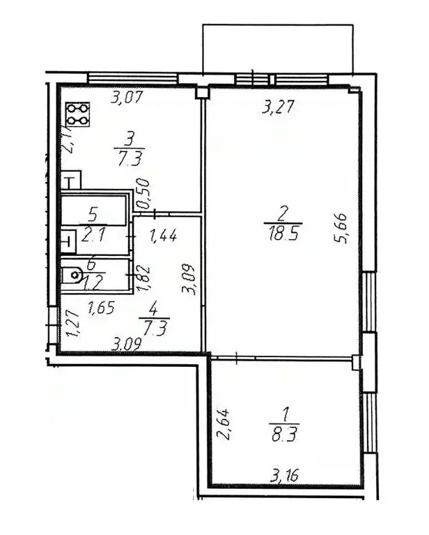 2-к кв. Карелия, Петрозаводск Краснофлотская ул., 29А (47.0 м) - Фото 1