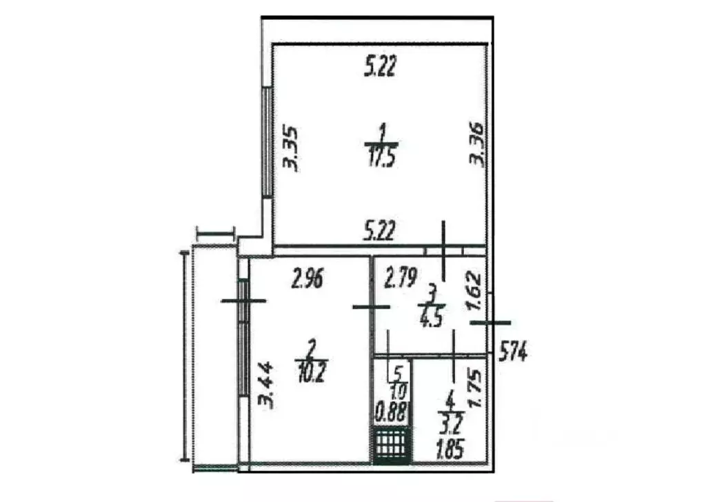 1-к кв. Санкт-Петербург ул. Маршала Казакова, 82к1 (36.4 м) - Фото 2