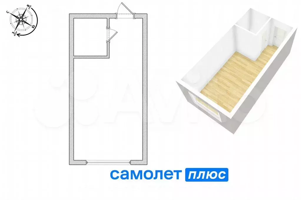 Квартира-студия, 29 м, 2/19 эт. - Фото 0
