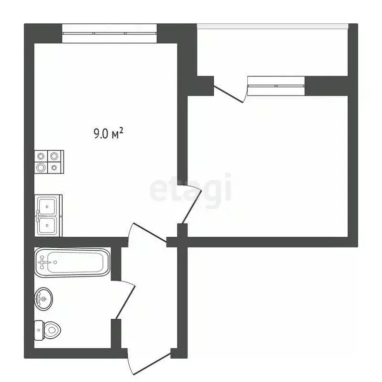 2-к кв. Крым, Ялта муниципальный округ, Отрадное пгт ул. Отрадная, 25А ... - Фото 2