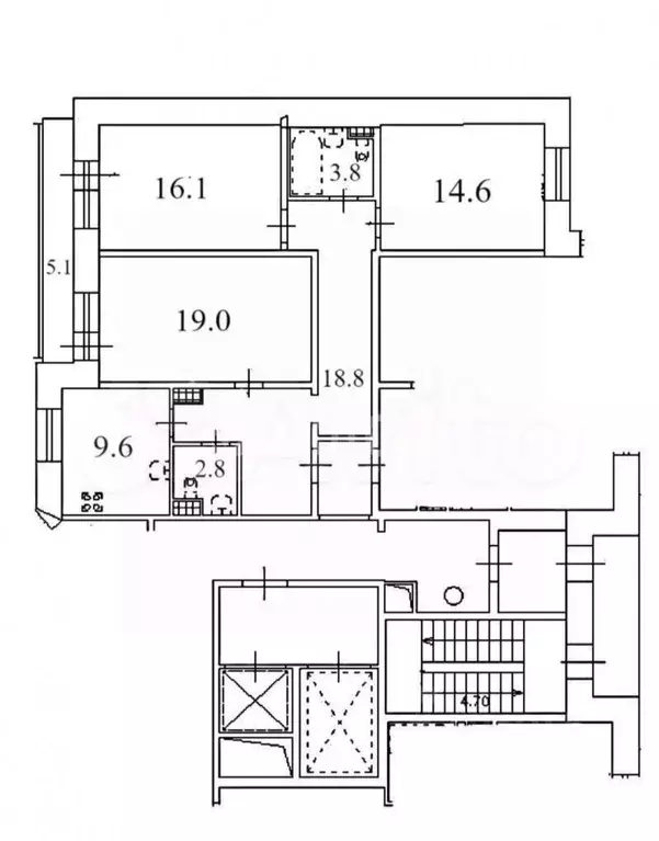 3-к кв. Санкт-Петербург ул. Оптиков, 52к2 (84.7 м) - Фото 1