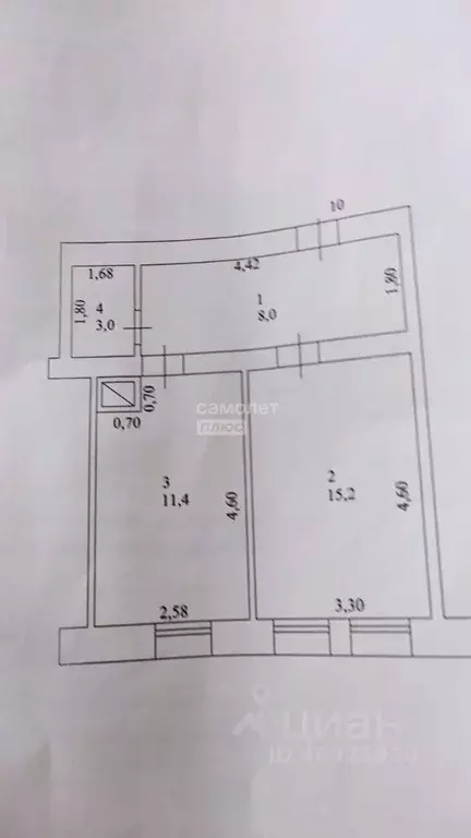1-к кв. Башкортостан, Октябрьский ул. Куйбышева, 2 (39.6 м) - Фото 1