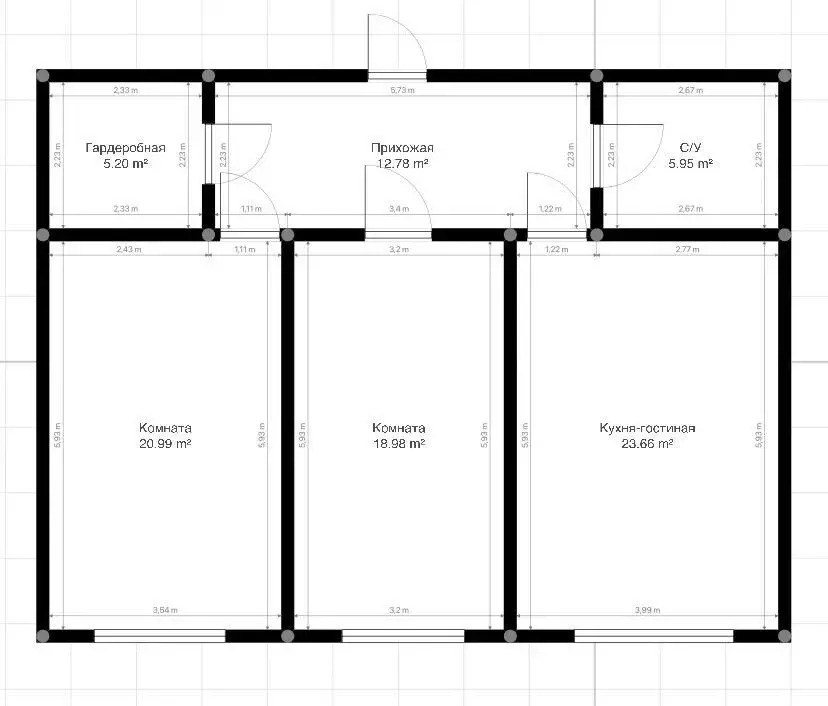 2-комнатная квартира: Нальчик, проспект Ленина, 1К (87 м) - Фото 0