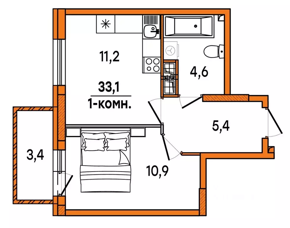 1-к кв. Ульяновская область, Ульяновск Киндяковка мкр, Заря жилой ... - Фото 1
